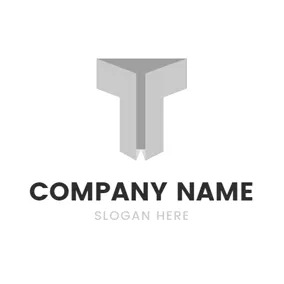 Logo Alphabet Alphabet T and Paper Door logo design