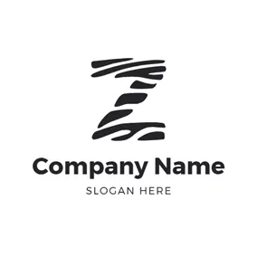 Logo Alphabet Alphabet Z and Zebra Stripe logo design
