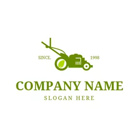 Lawn Care Logo Ancient Hay Mowe Icon logo design