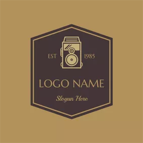 アート&エンターテイメントロゴ Antique Black Camera logo design