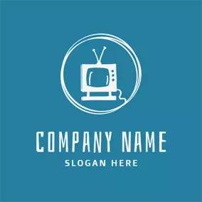 Logótipo TV Antique White Tv logo design