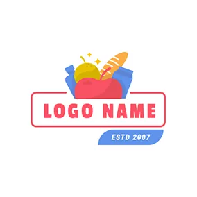 Bread Logo Apple Pear Bread Grocery logo design
