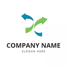 Cのロゴ Arrow and Abstract Letter C C logo design