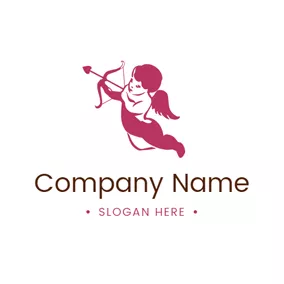 Angel Logo Arrow and Cute Angel logo design