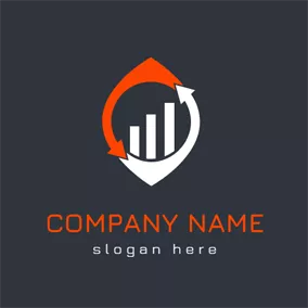 Business & Consulting Logo Arrow and Diagram Accounting logo design