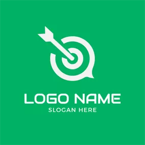 Abstract Logo Arrow Circle and Bubble Outline logo design