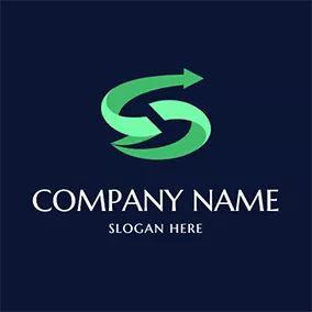 Sd Logo Arrow Paper Folding Letter G O logo design