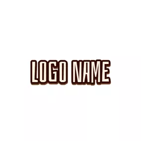 Cool Text Logo Artistic Khaki Text Style logo design