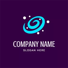 Galaxy Logo Atom and Blue Galaxy logo design