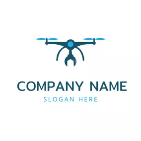 Flugzeuglogo Atrovirens Drone Icon logo design