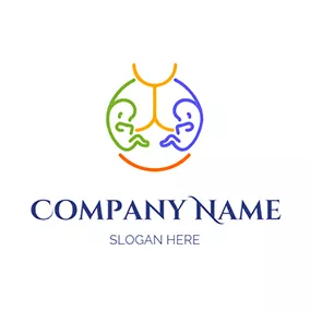 Baby Logo Baby Mother Line Twins logo design