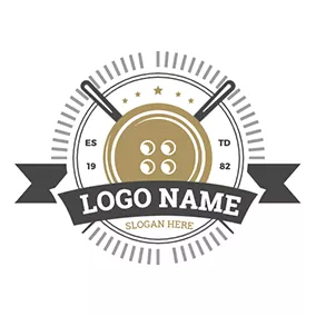 Button Logo Badge and Button logo design