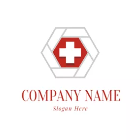 Healthcare Logo Badge and Cross Symbol logo design