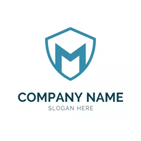 Letter Logo Badge and Letter M logo design