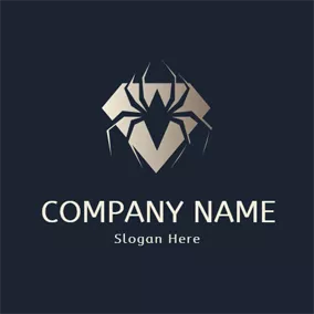 スパイダーロゴ Badge and Spider Icon logo design