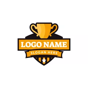 Victory Logo Badge and Tournament Trophy logo design