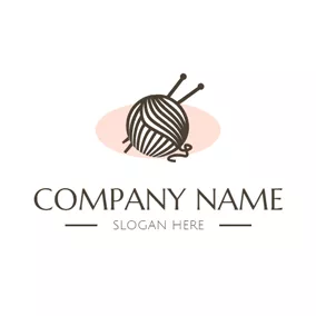 工芸品 ロゴ Ball Of Thread and Needle logo design