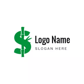 Finance & Insurance Logo Bamboo and Dollar Sign logo design