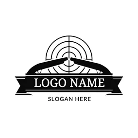 Shooting Logo Banner Gun Sight Logo logo design