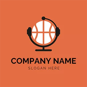 Basketball Logo Basketball Earphone and Microphone logo design