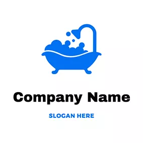 Bubble Logo Bathtub and Bubbles logo design