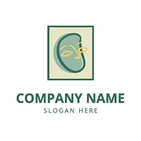Art Gallery Logo Bean Face Shape Art Gallery logo design