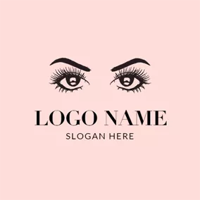 Eyebrow Logo Beautiful Eye and Eyelash logo design