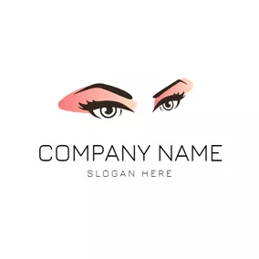 Fashion & Beauty Logo Beautiful Eye and Eyeshadow logo design