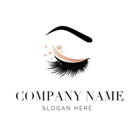 Eyebrow Logo Beautiful Eyebrow and Eyelash logo design