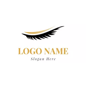 Salon Logo Beautiful Eyelid and Eyelash logo design