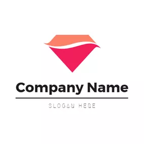 Logo En Diamant Beautiful Red Diamond Icon logo design