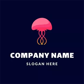 Jellyfish Logo Beautiful Vivid Jellyfish Design logo design