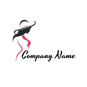 Logótipo Blogue Beautiful Woman Model logo design