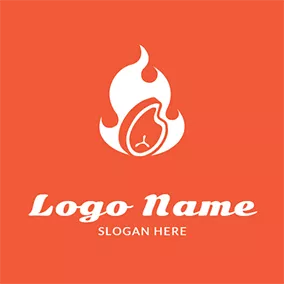 Meat Logo Beef and Fire logo design