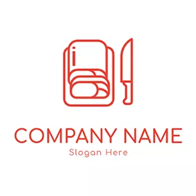 Beef Logo Beef and Knife Icon logo design