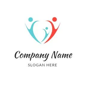 Life Logo Big Happy Family logo design