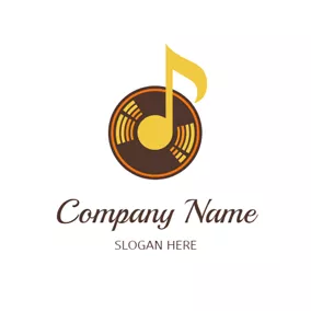 Logotipo Do álbum Big Note and Colorful CD logo design