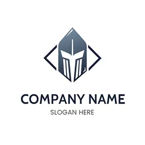 Art - Black  & Blue Helmet logo design