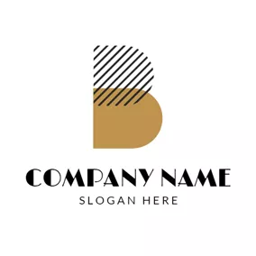 Letter Logo Black and Brown Letter B logo design