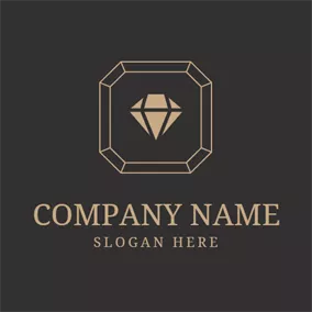 Fashion & Beauty Logo Black and Golden Diamond logo design