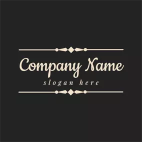 Company & Organization Logo Black and Golden Pattern logo design