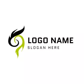 Gas Logo Black and Green Gas Icon logo design