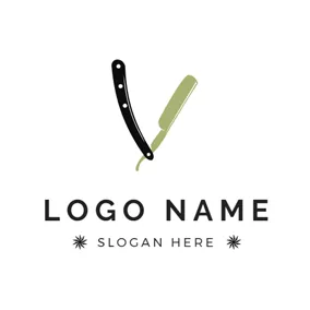 Razor Logo Black and Green Razor logo design