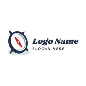 Kompass Logo Black and Red Compass Icon logo design