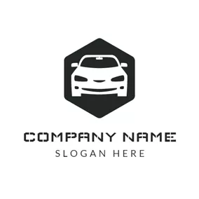 Transportation Logo Black and White Car logo design
