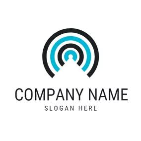 Science & Technology Logo Black and White Circle logo design