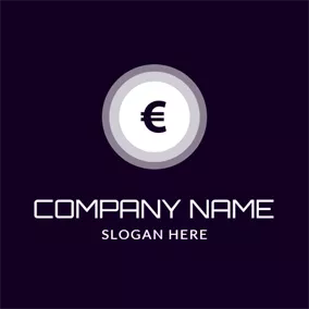 Finance & Insurance Logo Black and White Euro logo design