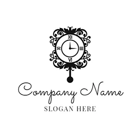 Life Logo Black and White Horologe logo design