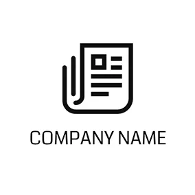 Printing Logo Black and White Newspaper logo design