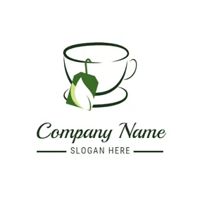 Tee Logo Black and White Tea Cup logo design